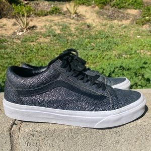 Boys Pebbled Leather VANS